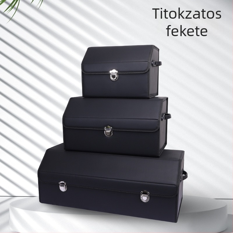 Összecsukható bőr tároló doboz a csomagtartóhoz ragasztó alapú