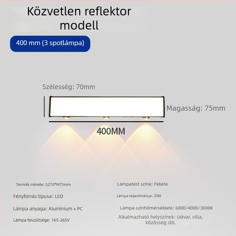 Kültéri vízálló falikar udvarhoz, folyosóhoz és kerthez