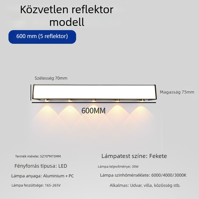 Kültéri vízálló falikar udvarhoz, folyosóhoz és kerthez