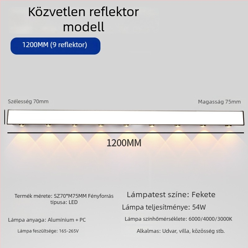 Kültéri vízálló falikar udvarhoz, folyosóhoz és kerthez