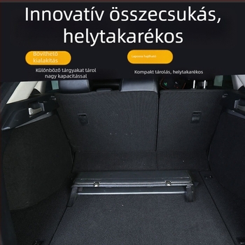 Bőr összecsukható tároló doboz autócsomagtartóhoz – univerzális rendező fogantyúval