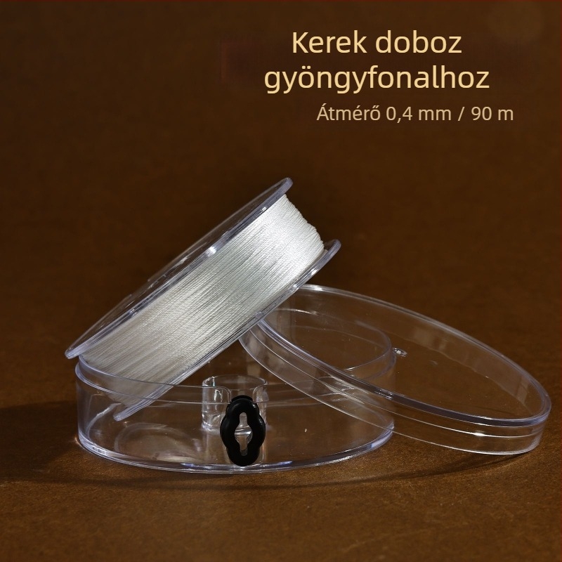 Gyöngyfűzéshez való szál – vékony, kopásálló piros achát zsinór DIY ékszerekhez