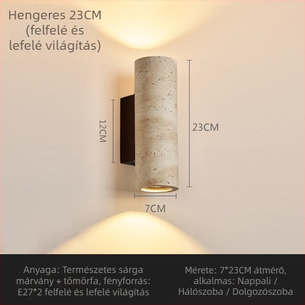 Wabi-sabi stílusú, természetes sárga barlangkő falikar étteremhez és szálláshelyhez; ideális a hálószoba ágytámla háttérként és a folyosóhoz, környezeti fény fel- és le.