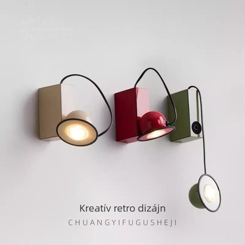 Indusztriális stílusú mágneses fali lámpa, LED-es vas testtel, nappalihoz, hálószobához és folyosóhoz – minimalist dekoratív világítás