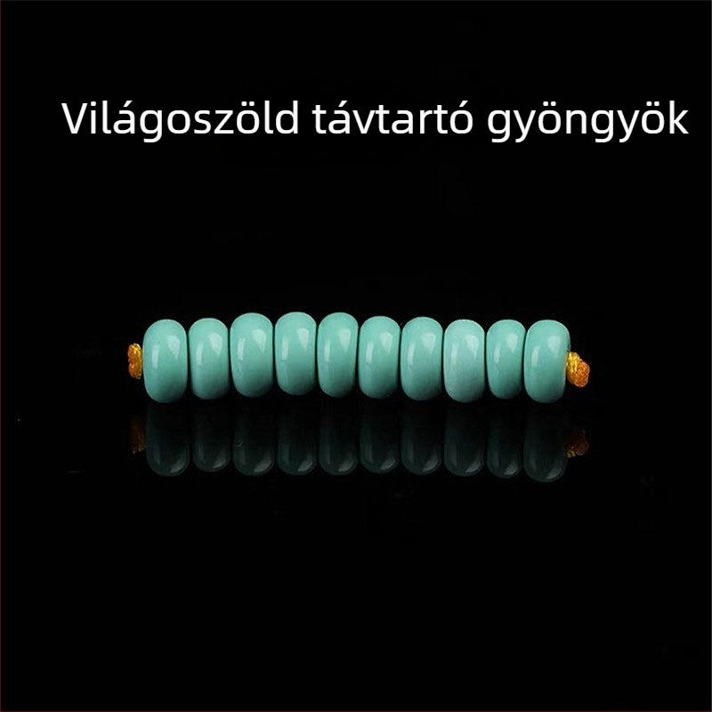 Türkiz elválasztó gyöngyök DIY ékszerekhez – Bodhi gyöngyök dragon-mintával, magnezit/porcelán, kicsi méret