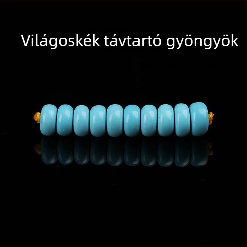 Türkiz elválasztó gyöngyök DIY ékszerekhez – Bodhi gyöngyök dragon-mintával, magnezit/porcelán, kicsi méret