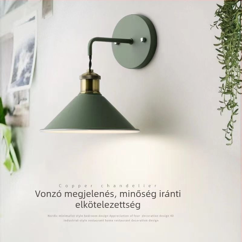 Északi stílusú hálószobai falikar pasztell színekben; minimalist falikar hálószobába, folyosóra és lépcsőházba.