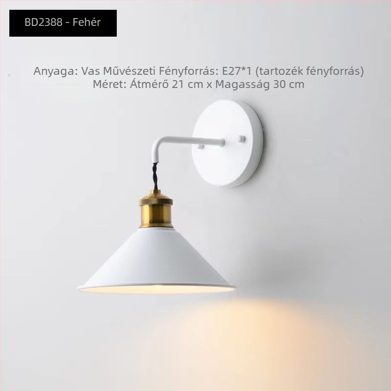 Északi stílusú hálószobai falikar pasztell színekben; minimalist falikar hálószobába, folyosóra és lépcsőházba.