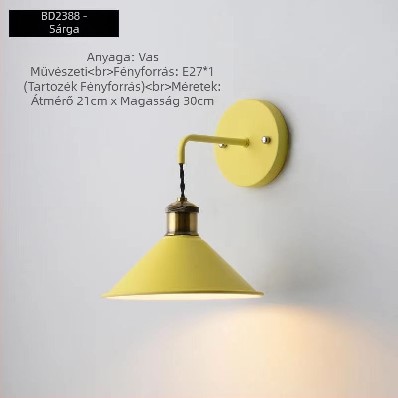 Északi stílusú hálószobai falikar pasztell színekben; minimalist falikar hálószobába, folyosóra és lépcsőházba.