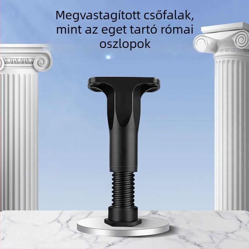 Állítható ágyláb-támasz forgó műanyag lábakkal, tömörfa csúszásmentes alaphoz