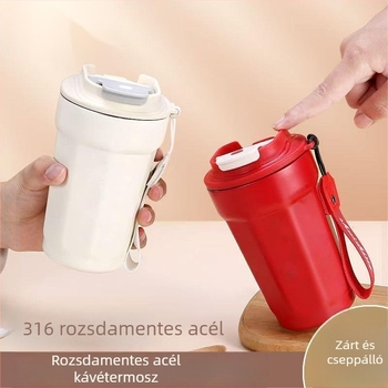 316 rozsdamentes acélból készült termosz kávéhoz, nyolcszögletű diamant alakú forma, testreszabható logó nyomtatás, emlékajándék pohár