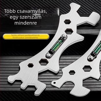 Konyhai és fürdőszobai univerzális kulcs, rozsdamentes acél