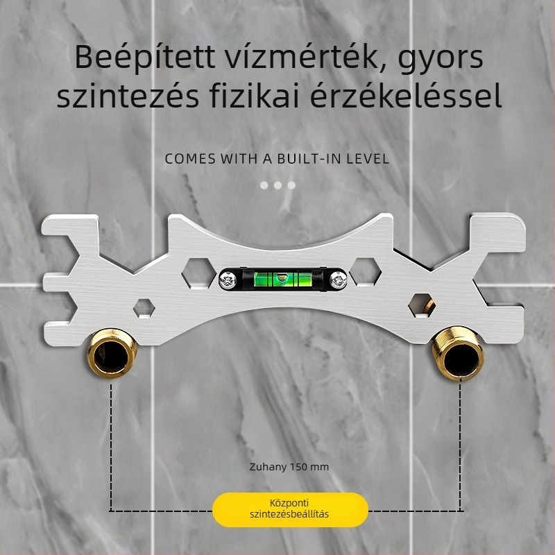 Konyhai és fürdőszobai univerzális kulcs, rozsdamentes acél