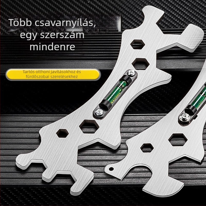 Konyhai és fürdőszobai univerzális kulcs, rozsdamentes acél
