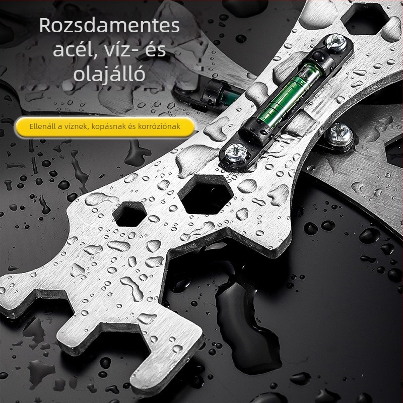 Konyhai és fürdőszobai univerzális kulcs, rozsdamentes acél