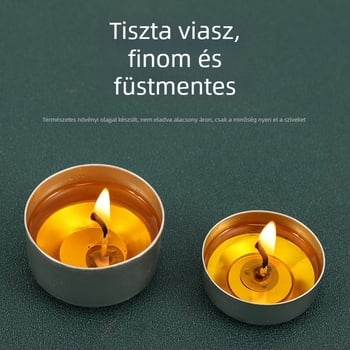 Füstmentes, illatmentes mécseslámpa teafőzéshez otthon, 4 órás, kis kör alakú illatos mécses éttermeknek és szállodáknak
