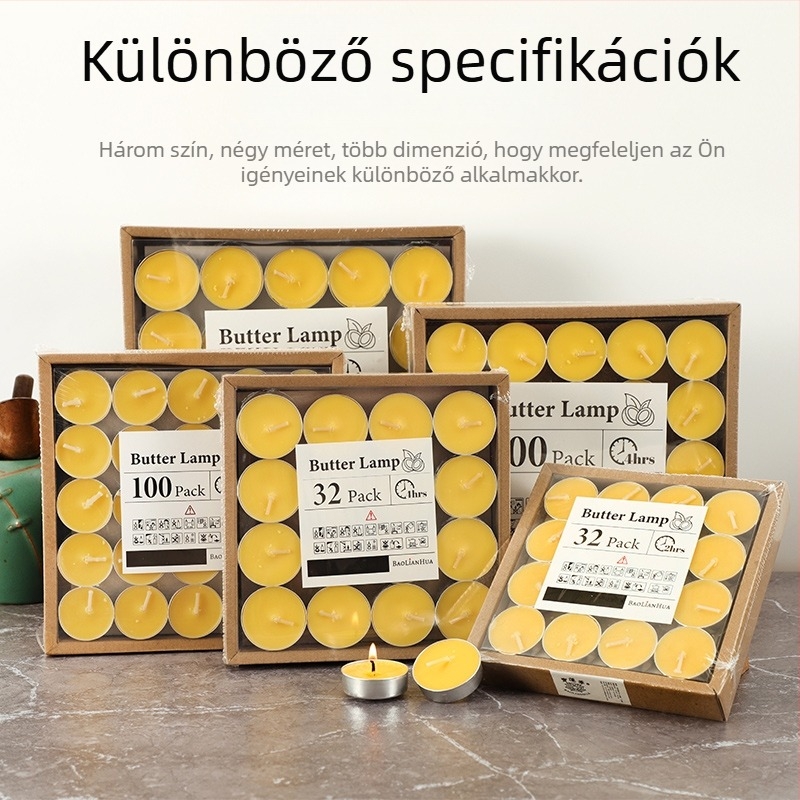 Füstmentes, illatmentes mécseslámpa teafőzéshez otthon, 4 órás, kis kör alakú illatos mécses éttermeknek és szállodáknak