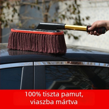 Autó tisztító mop pamutszálas kefével