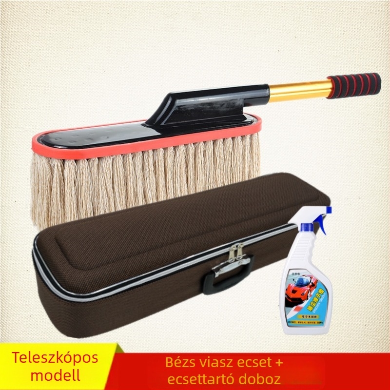 Autó tisztító mop pamutszálas kefével