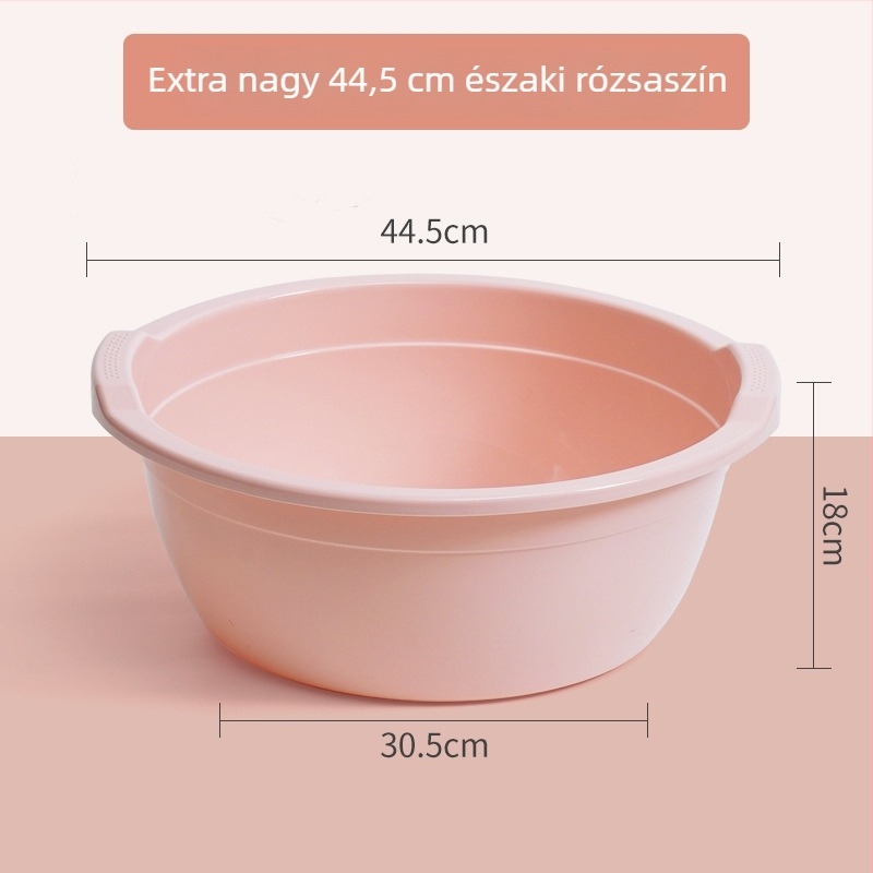 Műanyag edény háztartási használatra: mély mosóedény, vastagodott lábmosó edény, zöldségmosó edény, babafürdőedény, extrán nagy diákszállóhoz
