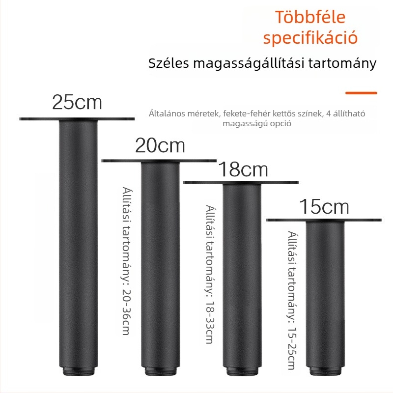 Top Valley T-formájú vaságykeret lábai — csontváz stílusú ágylábak teleszkópos tartóval