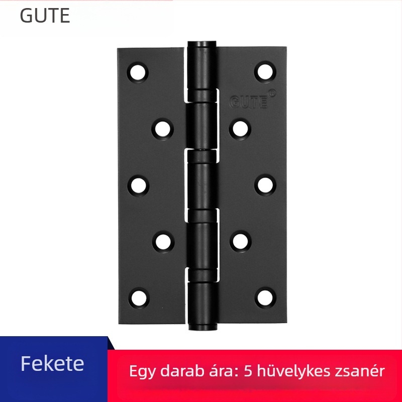 Gute 5 hüvelykes ajtózsanér, 304D rozsdamentes acélból, masszív kivitel, 3.0 csapágy, halk működés belső faajtókhoz
