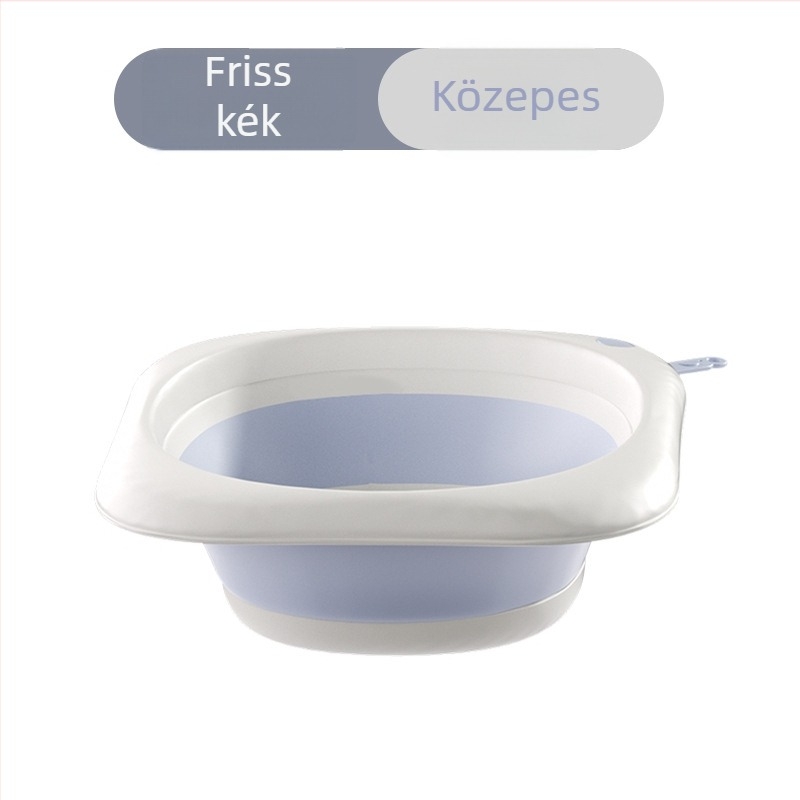 Összecsukható mosómedence arcmosáshoz, kisméretű, hordozható – kollégiumhoz, utazásokhoz és háztartási mosáshoz, 39 cm