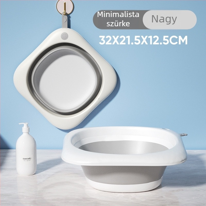 Összecsukható mosómedence arcmosáshoz, kisméretű, hordozható – kollégiumhoz, utazásokhoz és háztartási mosáshoz, 39 cm