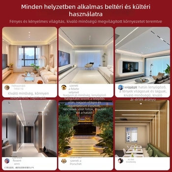 Két színű LED szilikon világító szalag, 220V, vízálló, nappali mennyezeti vonalvilágítás