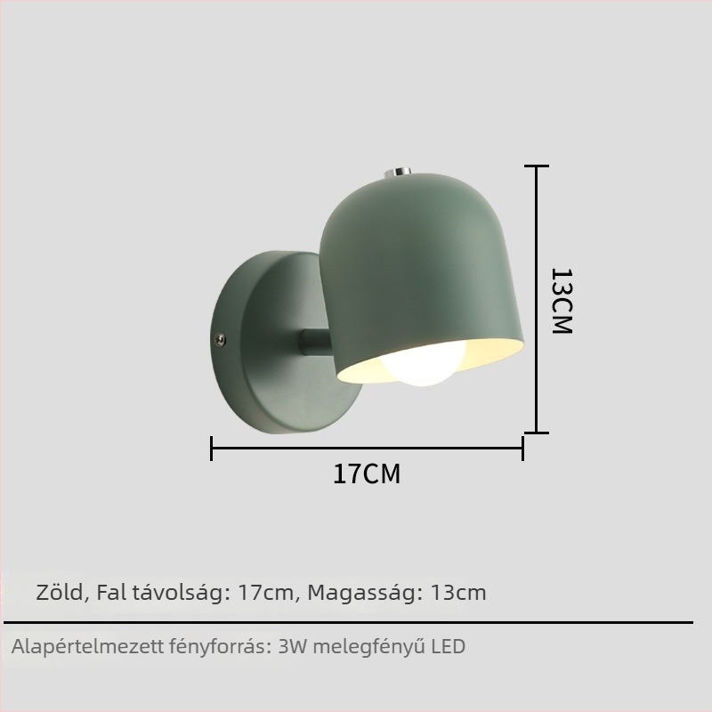 Hálószoba és nappali falikar, modern minimalista stílus, macaron pasztell színek, északi olvasólámpa