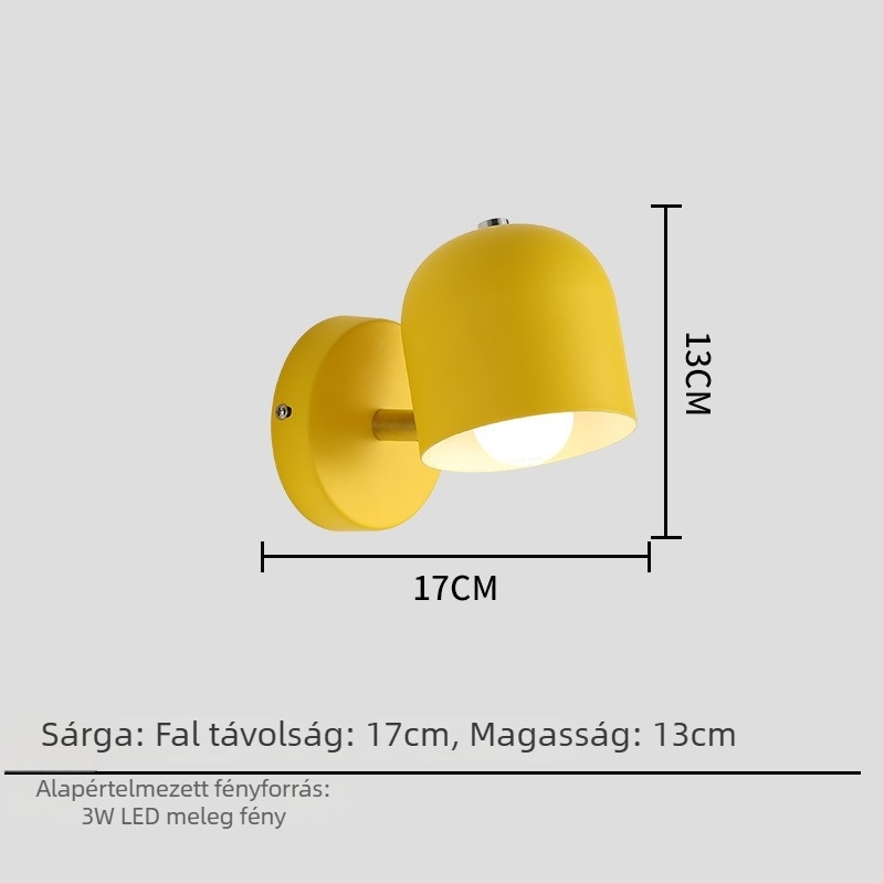 Hálószoba és nappali falikar, modern minimalista stílus, macaron pasztell színek, északi olvasólámpa