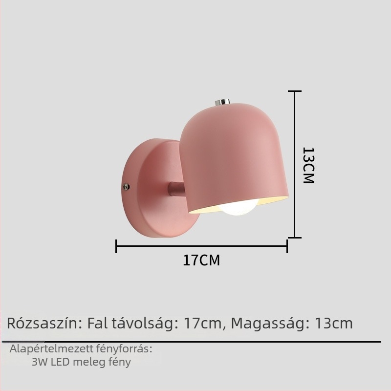 Hálószoba és nappali falikar, modern minimalista stílus, macaron pasztell színek, északi olvasólámpa