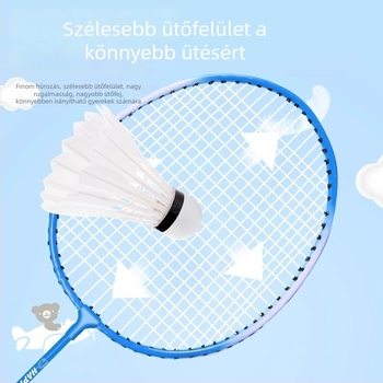 Gyerekeknek szóló tollaslabda ütő készlet – ultra könnyű és tartós, 3–12 éveseknek; két ütő a szülő-gyermek játékhoz