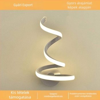 Fali lámpa és éjjelilámpa, ambient világítással, Skandináv stílusú LED lineáris lámpa nappaliba és hálószobába, állítható fényerő