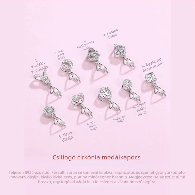 925 ezüst nyaklánc gombcsatlakozóval, jáde zár, görögdinnyemag alakú záróelem és 18K arany medál zár