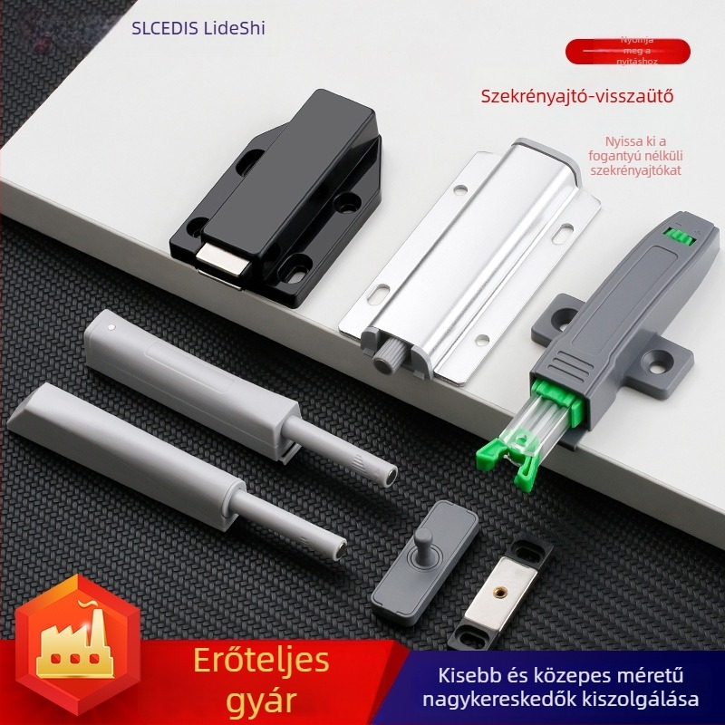 Alumíniumötvözetes szekrényajtó visszafutó mechanizmus nyomásra nyíló