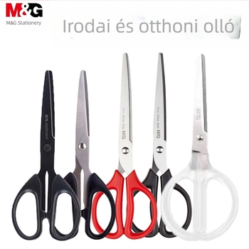 MG olló irodai és otthoni használatra, olló a papírvágáshoz, rozsdamentes acél pengék, műanyag nyél