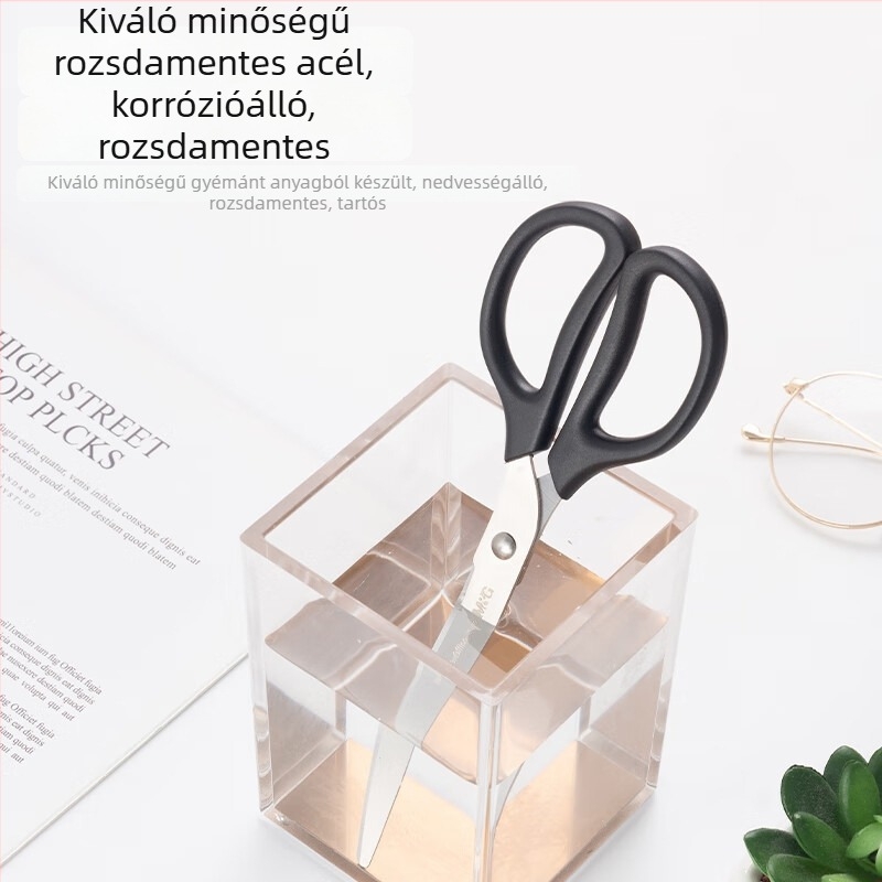 MG olló irodai és otthoni használatra, olló a papírvágáshoz, rozsdamentes acél pengék, műanyag nyél