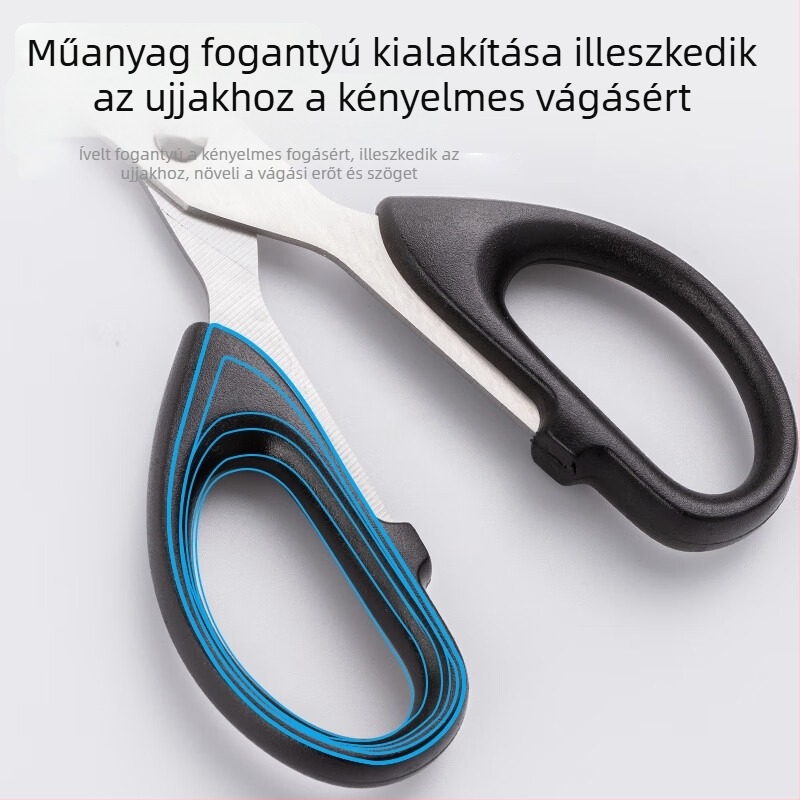 MG olló irodai és otthoni használatra, olló a papírvágáshoz, rozsdamentes acél pengék, műanyag nyél