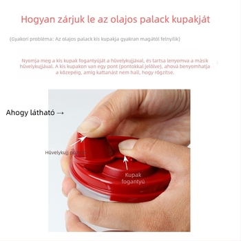 Olajtartó üveg 890/650 ml, zárt konyhai tartály szója- és ecetszószhoz