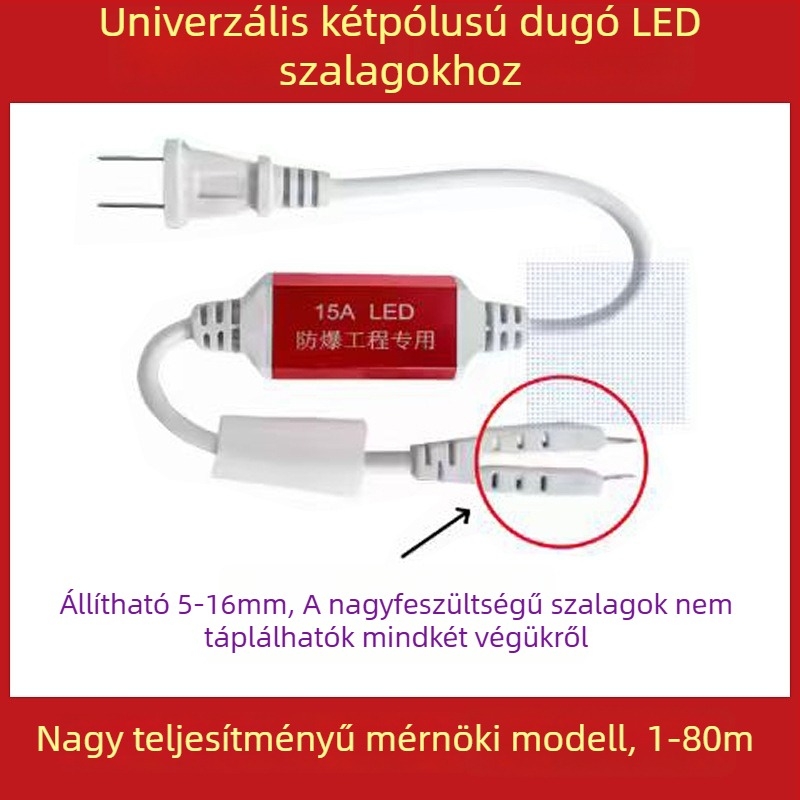 Kültéri vízálló szilikon bevonat LED-szalag, lineáris 220V, környezeti világítás