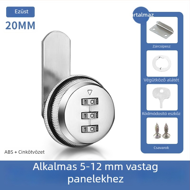 Fiókzár kódos zár, iratszekrény zár, elektromos doboz zár, postafiók zár, cink ötvözetű csapszár, mechanikus kódzár