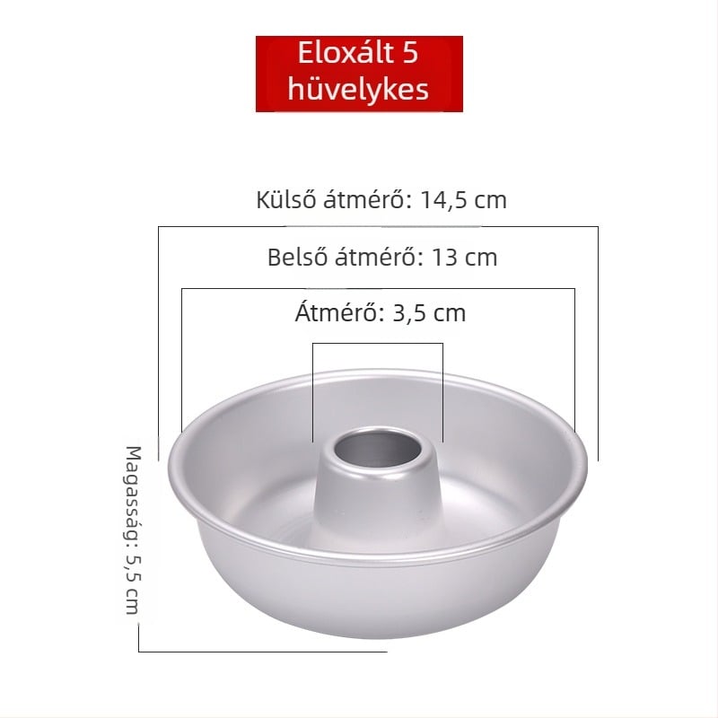 Alumínium chifon tortaforma és angyaltorta forma üreges központtal karamellás fánkhoz