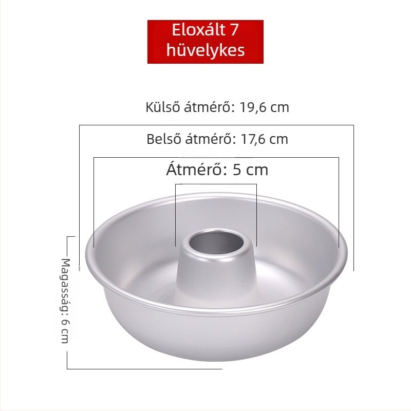 Alumínium chifon tortaforma és angyaltorta forma üreges központtal karamellás fánkhoz