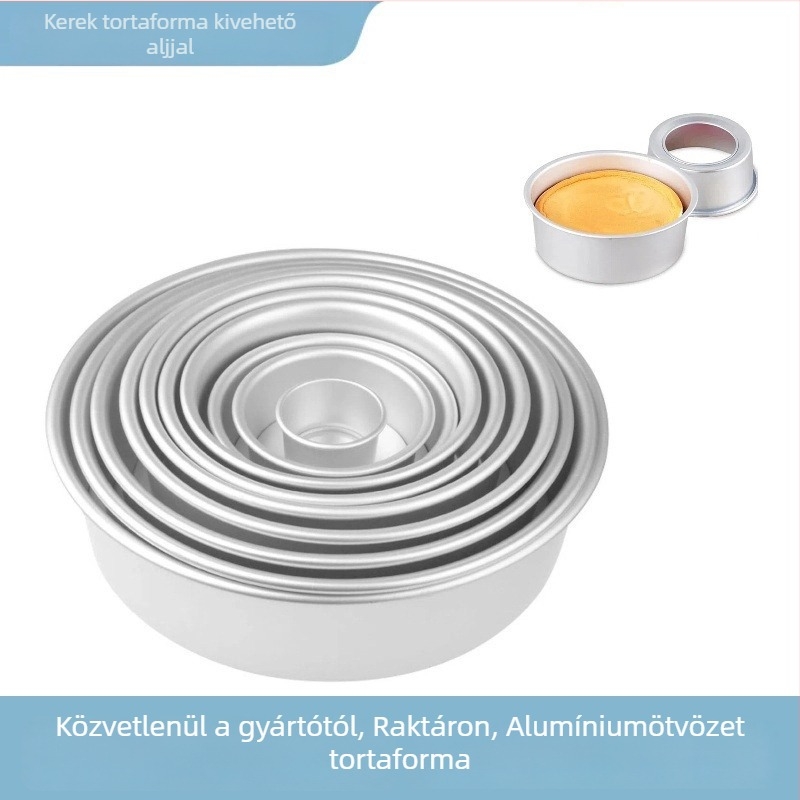 Chiffon tortaforma levehető aljjal, 4/6/8 inch, alumínium ötvözetből