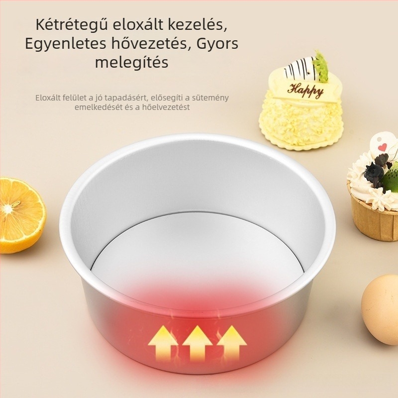 Chiffon tortaforma levehető aljjal, 4/6/8 inch, alumínium ötvözetből