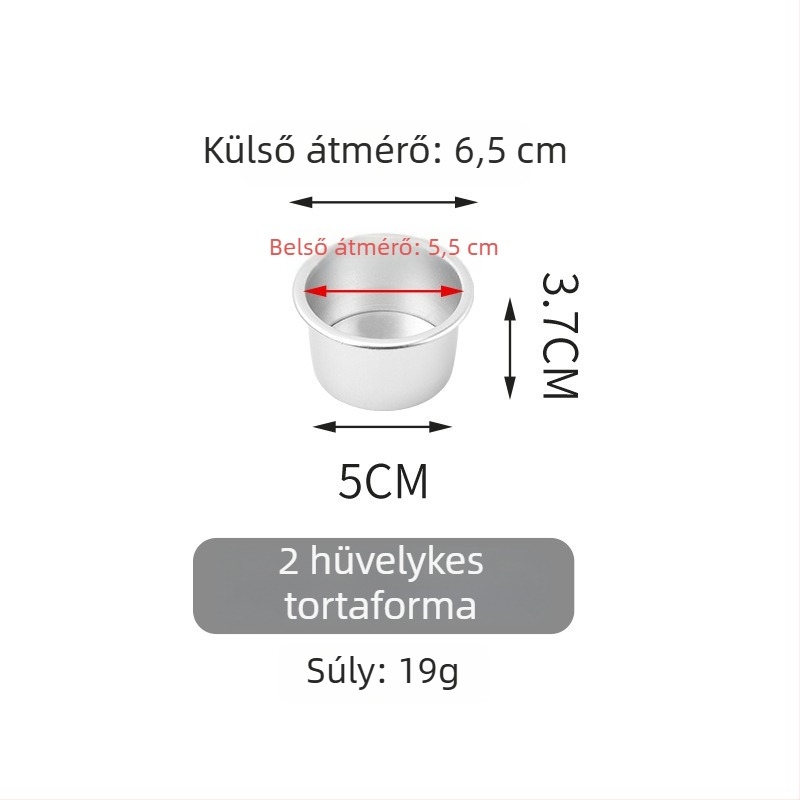 Chiffon tortaforma levehető aljjal, 4/6/8 inch, alumínium ötvözetből