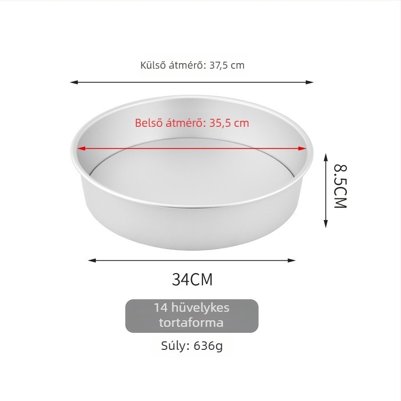 Chiffon tortaforma levehető aljjal, 4/6/8 inch, alumínium ötvözetből
