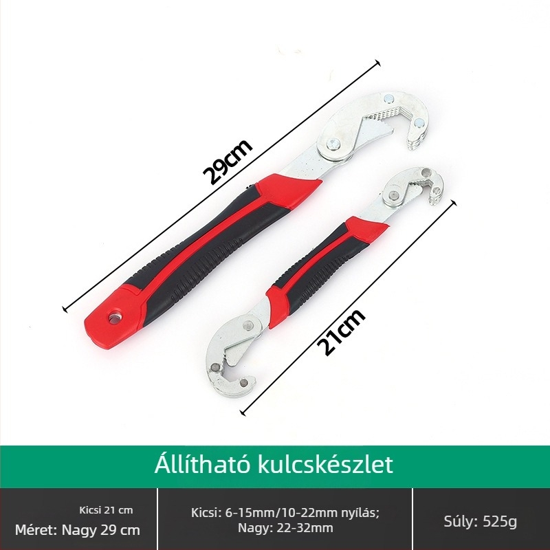 Ipari szintű univerzális állítható kulcs 15–22 mm, fürdőszobához, csőjavítási eszköz, csaptelekhez, többfunkciós