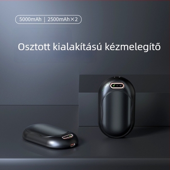 2025 Kisméretű kézmelegítő mágneses levehető kialakítással és kompakt zseblámpával, újratölthető